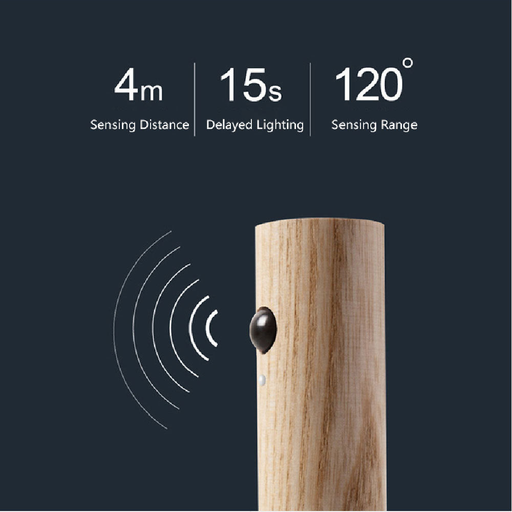 LuxeGlow: Magnetic USB Wooden Night Light - Brighten Your Porch in Style